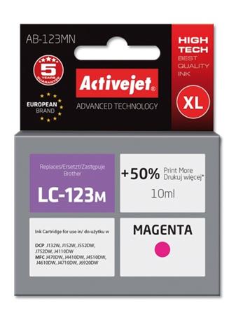 ActiveJet inkoust Brother LC-123 / LC-125 Magenta, 10 ml, AB-123MN