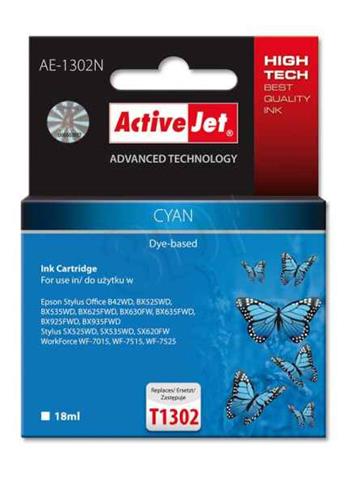 ActiveJet inkoust Epson T1302 Cyan new, 18 ml AE-1302N