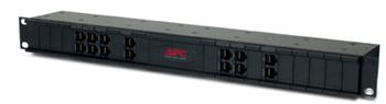 APC 24pozicová skříň pro výměnné moduly přepěťové ochrany datových linek, montáž do stojanu 19", 1U