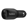 Belkin 36W Duální USB-C Power Delivery nabíječka do auta, černá