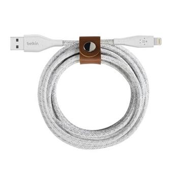 Belkin DURATEK Lightning kabel, 1,2m, bílý - odolný + řemínek