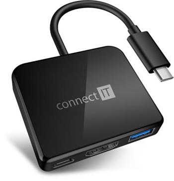 CONNECT IT USB-C hub, 3v1 (USB-C,USB-A,HDMI), exte