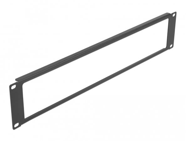 Delock 19” panel síťové skříně s otvorem, 2U, černý