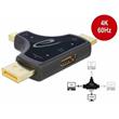 Delock 3 in 1 Monitor Adapter with HDMI / DisplayPort / mini DisplayPort in to HDMI out with 4K 60 Hz