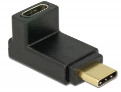 Delock Adaptér SuperSpeed USB 10 Gbps (USB 3.1 Gen 2) USB Type-C™ samec > port samice pravoúhlý nahoru / dolů