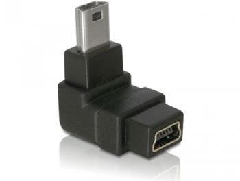 Delock Adaptér USB mini B 5-pin 90° samec na USB mini B samice