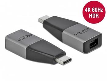Delock Adaptér USB Type-C™ na mini DisplayPort (DP Alt Mód) 4K 60 Hz – kompaktní konstrukce
