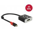 Delock Adaptér USB Type-C™ samec > Displayport samice (DP Alt Mód) 4K 60 Hz