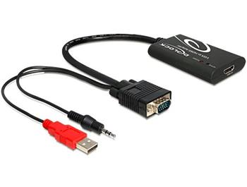 Delock Adaptér VGA na HDMI s audio