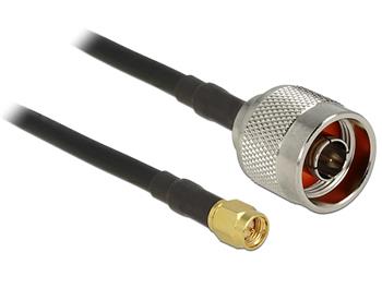 Delock Antenna Cable N plug > SMA plug CFD200 2.5 m low loss
