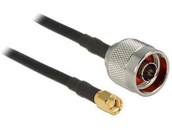 Delock anténní kabel N Plug > RP-SMA Plug CFD200 1 m, nízká ztráta