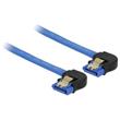 Delock Cable SATA 6 Gb/s receptacle downwards angled > SATA receptacle downwards angled 20 cm blue with gold clips