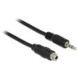 Delock Cable Stereo Jack 3.5 mm female panel-mount > Stereo Jack 3.5 mm male 100 cm
