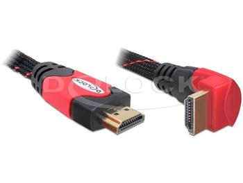 Delock HDMI 1.4 kabel A/A samec/samec pravoúhlý, délka 2 metry
