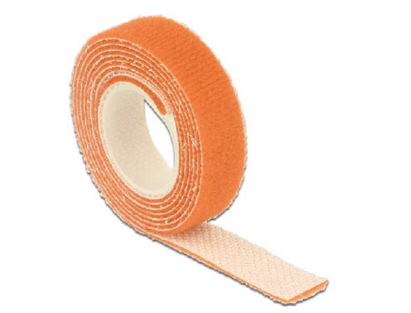Delock Hook-and-loop fasteners L 1 m x W 13 mm roll orange