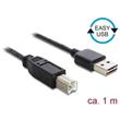 Delock Kabel EASY-USB 2.0 Typ-A samec > USB 2.0 Typ-B samec 1 m černý