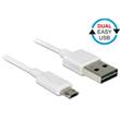 Delock kabel EASY-USB 2.0 Type-A samec > EASY-USB 2.0 Type Micro-B samec bílý 0,2 m