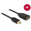 Delock kabel High Speed HDMI s Ethernetem – HDMI Micro-D samec > HDMI-A samice 3D 4K 20 cm