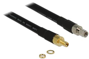 Delock kabel k anténě SMA Plug > SMA Jack CFD400 LLC400 1 m nízká ztrátovost