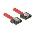 Delock kabel SATA FLEXI 6 Gb/s 50 cm červený kovová spona