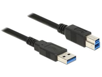 Delock Kabel USB 3.0 Typ-A samec > USB 3.0 Typ-B samec 0,5 m černý