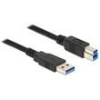 Delock Kabel USB 3.0 Typ-A samec > USB 3.0 Typ-B samec 3,0 m černý