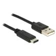 Delock kabel USB Typ-C™ 2.0 samec > USB 2.0 typ A samec 1 m černý