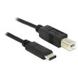 Delock Kabel USB Type-C™ 2.0 samec > USB 2.0 Typ-B samec 2,0 m černý