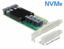 Delock Karta PCI Express x16 na 8 x interní NVMe SFF-8643 - Low Profile
