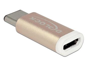 Delock měděný Adaptér USB Type-C™ 2.0 samec (host) > USB 2.0 Micro-B samice (zařízení)