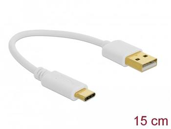 Delock Nabíjecí kabel USB Typu-A na USB Type-C™, délky 15 cm