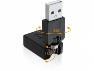 Delock otáčecí adaptér USB -A samec/samice