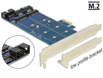 Delock PCI Express Karta > 2 x interní M.2 NGFF + low profile