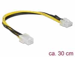 Delock PCI Express napájecí kabel 6 pin samice > 8 pin samec 30 cm