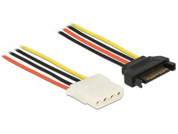 Delock Power Cable SATA 15 pin male > 4 pin female 50 cm