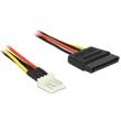Delock Power Cable SATA 15 pin male > 4 pin floppy male 40 cm