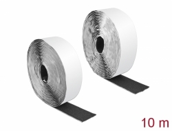 Delock Prilnavá páska suchého zipu Velcro, na zapínání háckovým a smyckovým povrchem, D 10 m x Š 50 mm, cerná