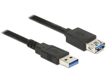 Delock Prodlužovací kabel USB 3.0 Typ-A samec > USB 3.0 Typ-A samice 5,0 m černý