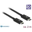 Delock Thunderbolt™ 3 (20 Gb/s) USB-C™ kabel samec > samec pasivní 2,0 m 3 A černý