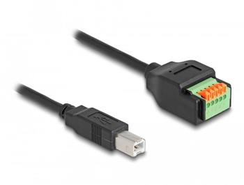 DIGITUS 8K@30Hz. USB typu C na DP; kabelový adaptér HBR3; hliníkový kryt; Černá 1m