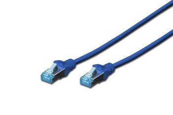 Digitus CAT 5e SF-UTP patch cable, PVC AWG 26/7, length 3 m, color blue