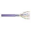 DIGITUS CAT 6 instalační kabel F-UTP, drát, délka 305 m, dřevěný buben, LSOH, AWG 23, Simplex, barva fialová