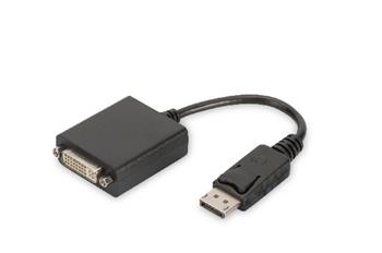 Digitus DisplayPort adapter cable, DP - DVI (24+5) M/F, 0.15m,w/interlock, DP 1.1a compatible, bl, CE