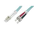 DIGITUS Fiber Optic Patch Cord, LC to ST, Multimode 50/125 µ, Duplex Length 3m, Class OM3