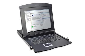 Digitus Modular console with 17" TFT (43,2cm), 8-port. Cat.5 KVM & Touchpad, UK keyboard