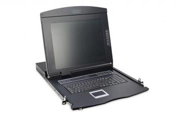 Digitus Modular console with 19" TFT (48,3cm), 16-port KVM & Touchpad, swiss keyboard