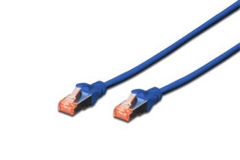 Digitus Patch Cable, S-FTP, CAT 6, AWG 27/7, LSOH, Měď, modrý 0,5m