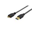 Ednet Připojovací kabel USB 3.0, typ A - micro B M / M, 1,8 m, USB 3.0, bavlna, zlato, bl