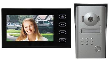 Emos videotelefon RL-10M, barevný 7" LCD + dveřní kamera s 1 tlačítkem, černý