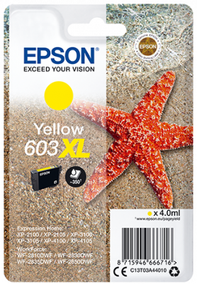 EPSON cartridge T03A4 yellow XL (hvězdice)
